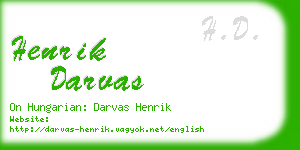 henrik darvas business card